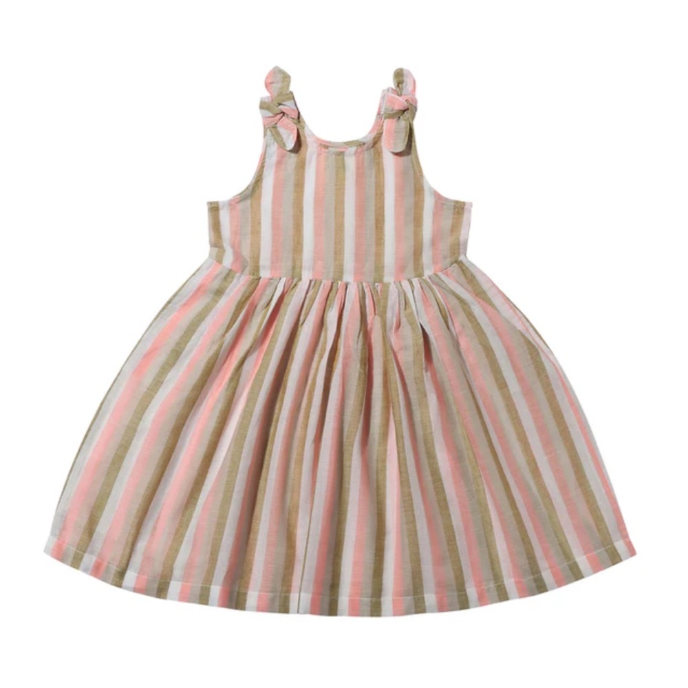 VIGNETTE NWT Neutral Sad Beige Light Weight Striped Dress